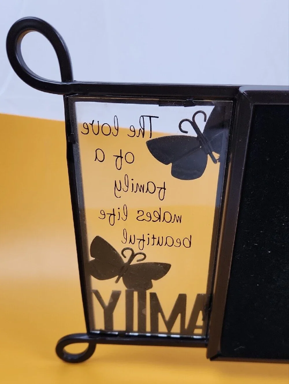 Family Multi-Opening Photo Frame in Black with Gold Accents